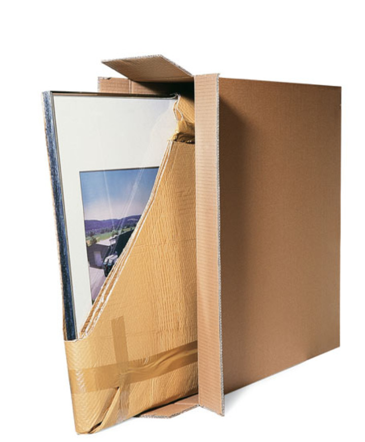 Corrugated cardboard folding box, double wall, int. dimensions 750 x 150 x 1000 mm, quality 2.30BC - 1
