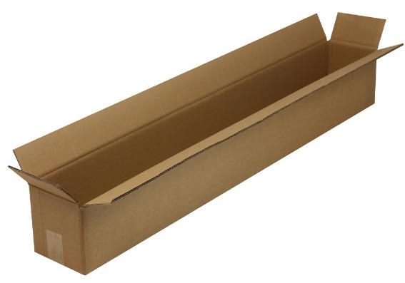 Corrugated cardboard folding box, double wall, int. dimensions 1200 x 150 x 150 mm, quality 2.30BC - 1