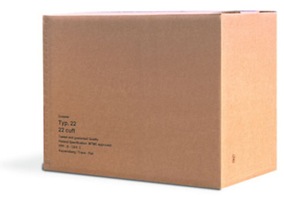 Corrugated cardboard folding box, double wall, int. dimensions 1018 x 688 x 816mm, quality 2.92CA - 2