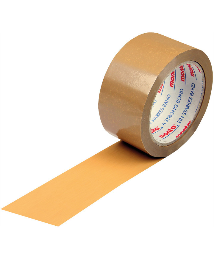 monta PVC tape 283, brun, 50 mm bred x 66 rm, tykkelse 52µ - 1