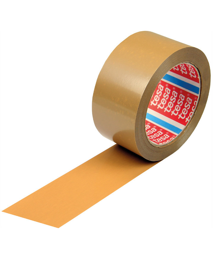 tesa PVC adhesive tape 4124, brown, 50 mm wide x 66 rm, thickness 65µ - 1