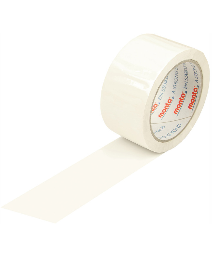 monta PP adhesive tape 331, 50 mm wide x 66 running metres, thickness 48µ, white - 1