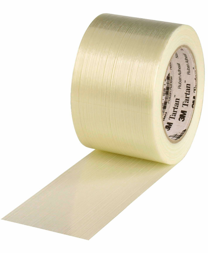 Filamentband für Schwer- und Gefahrgutverpackungen, 75 mm breit x 50 lfm, Stärke 100µ - 1