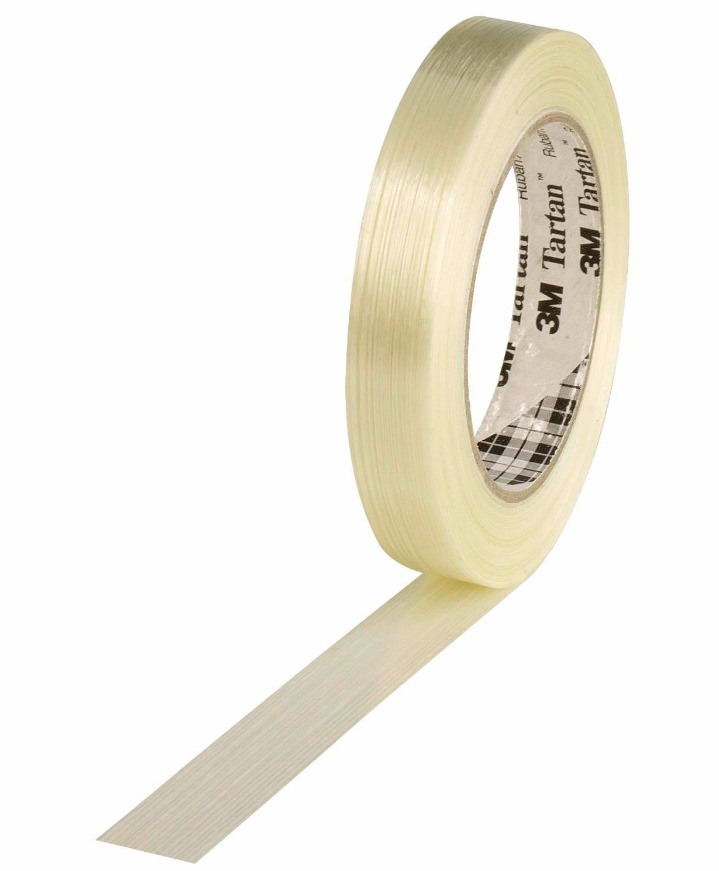 Filament tape for heavy and dangerous goods packaging, 19 mm wide x 50 rm, thickness 100µ - 1