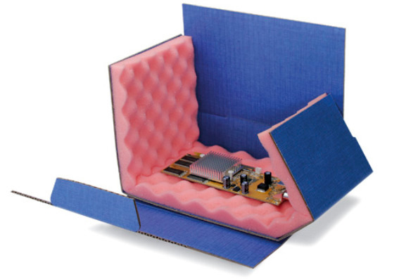 Caja ESD para chips, conductora, 200 x 140 x 50 mm - 1