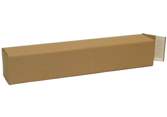 Quattrobox con precinto autoadhesivo, caja plegable de 1 pared, 108 x 108 x 610 mm, formato A1 - 1