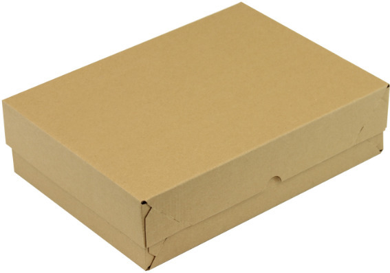 Krabica s nasadzovacím vekom, vlnitá mikrolepenka, vnútorné rozmery 305 x 215 x 50/50 mm, Q. 1.02E - 4