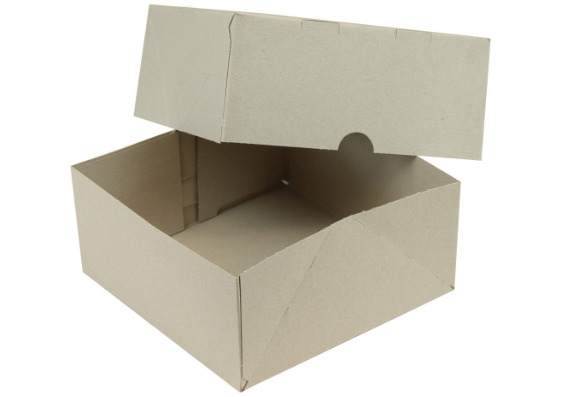Skládací krabice, lepená, vnitřní rozměry 218 x 215 x 100/100 mm - 1