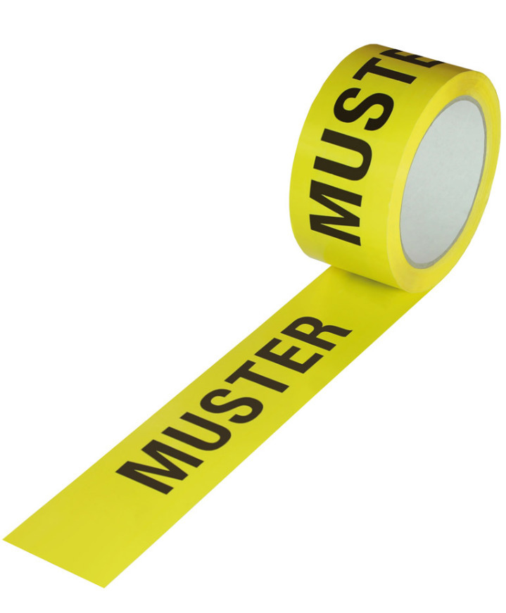 ISO Kennzeichnungsband, Muster, gelb, 50 mm breit x 66 lfm, Stärke 52µ - 1