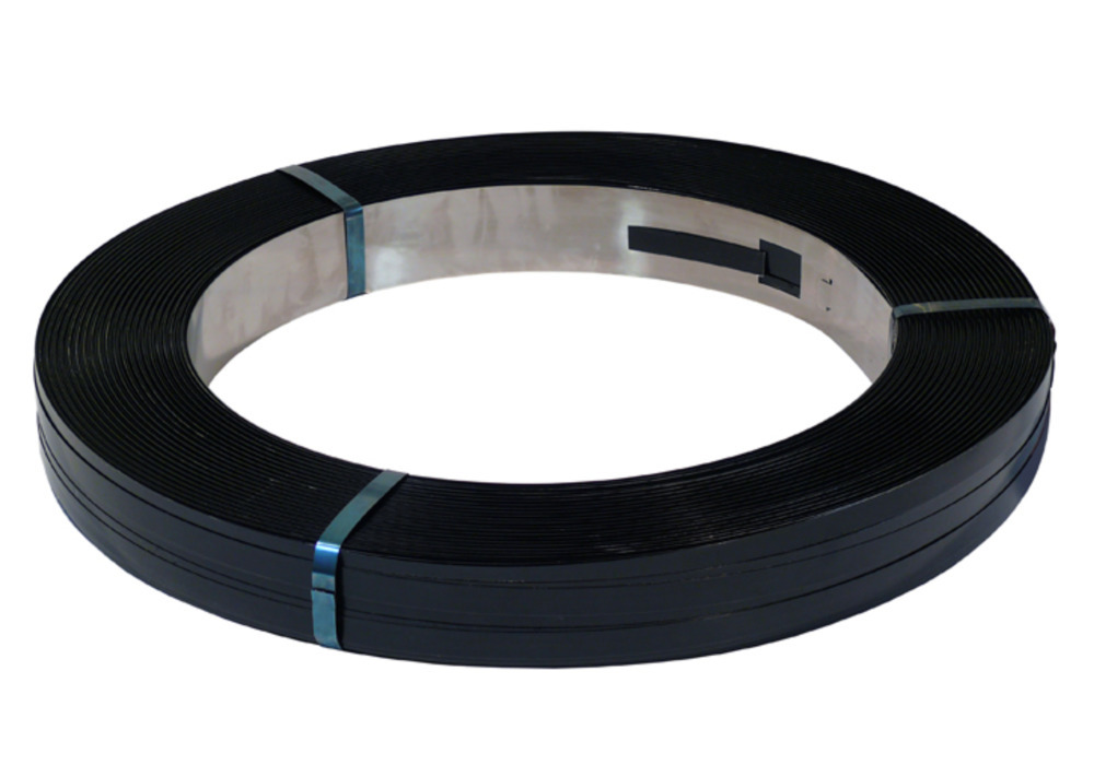 Viazacia páska z ocele, modrá, šírka 12,7 mm x 0,5 mm - 1