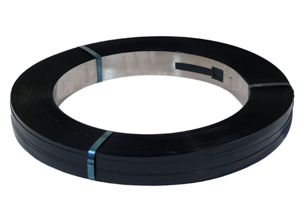 Stahl-Umreifungsbandband, gebläut, 12,7 mm breit x 0,5 mm - 1