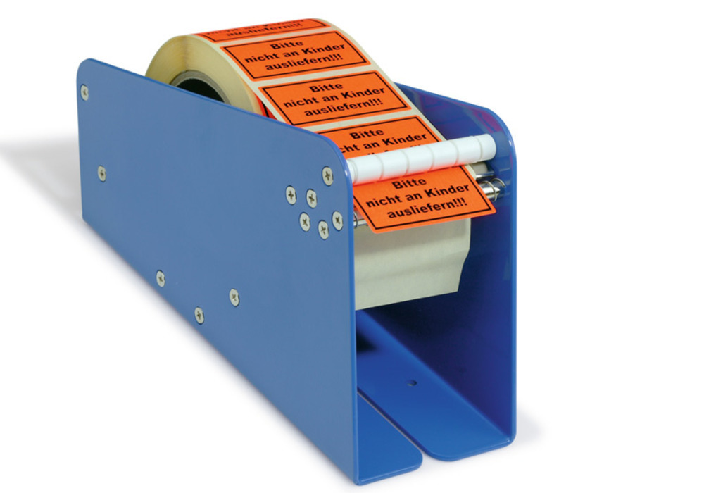 Table label dispenser, usable width up to 75 mm - 1
