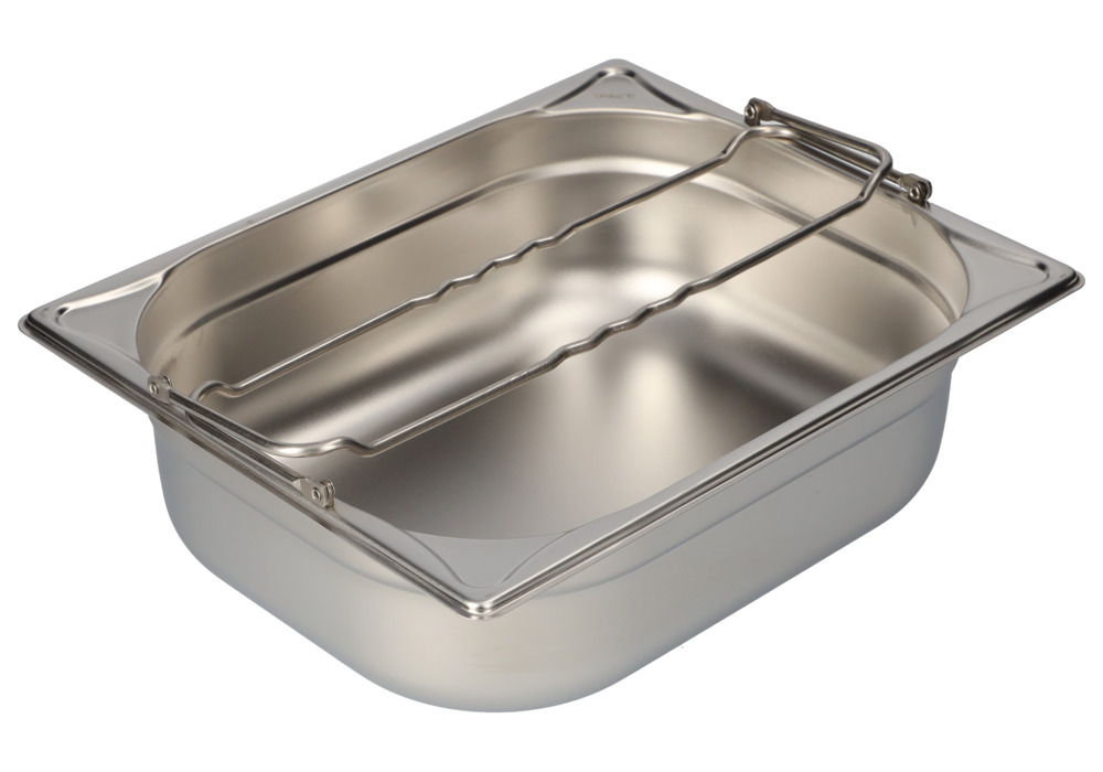 Small container GN-B 1/2-100, stainless steel, with handle, 6 litre capacity - 9