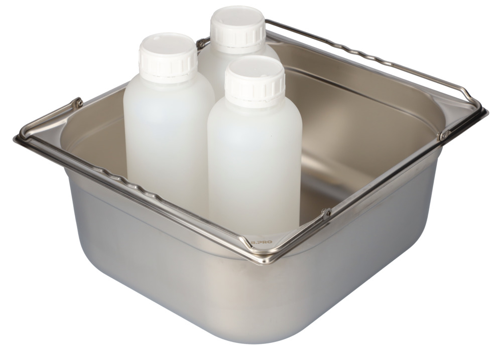 Small container GN-B 2/3-150, stainless steel, with handle, 12.7 litre capacity - 3