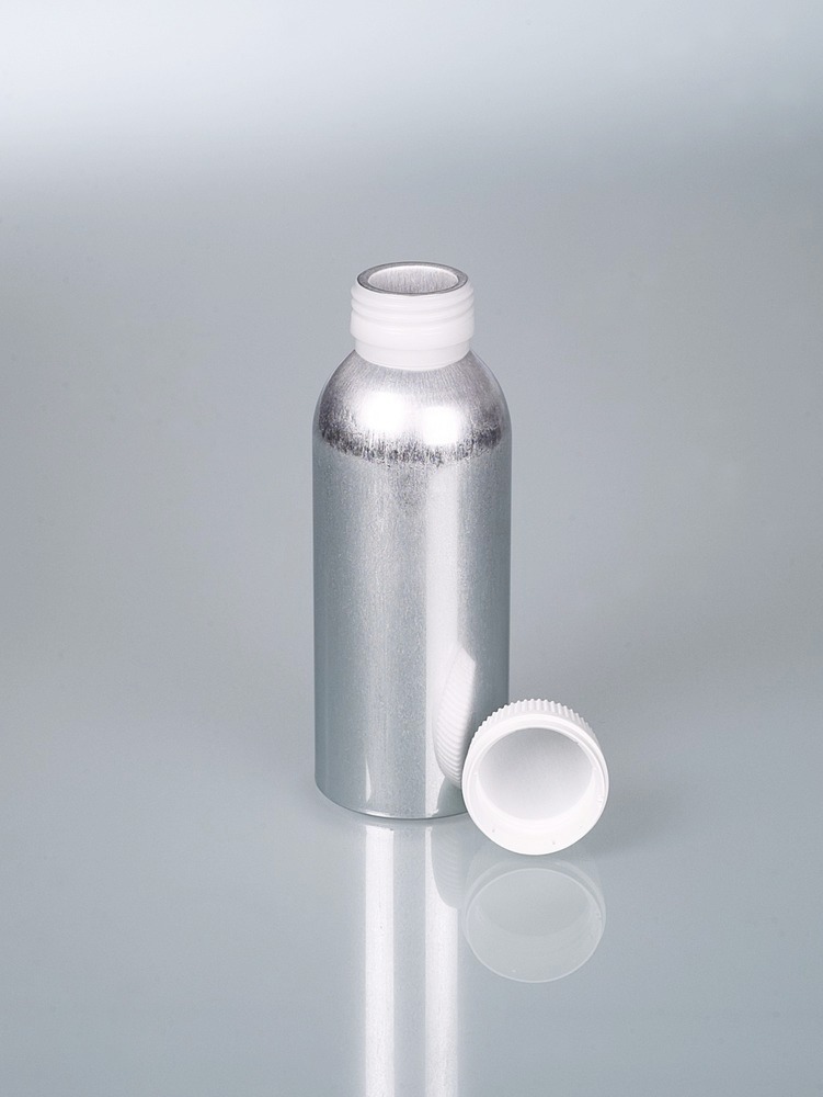 Garrafas em alumínio puro, sem cheiros, fecho polipropileno, emb. 15 unidades, 300 ml - 1