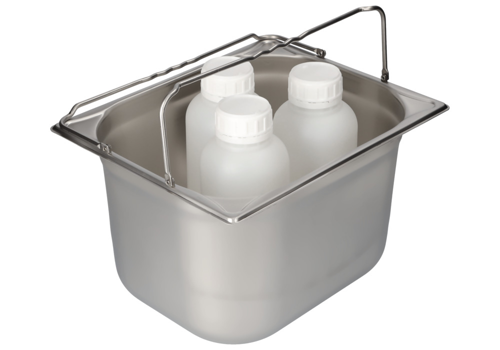 Small container GN-B 1/2-200, stainless steel, with handle, 11.7 litre capacity - 10