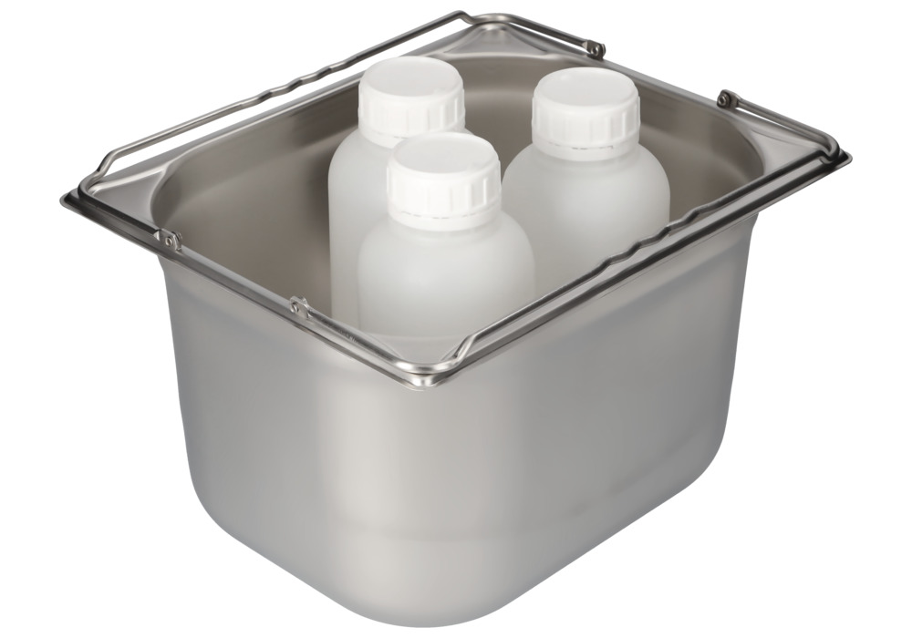 Small container GN-B 1/2-200, stainless steel, with handle, 11.7 litre capacity - 9