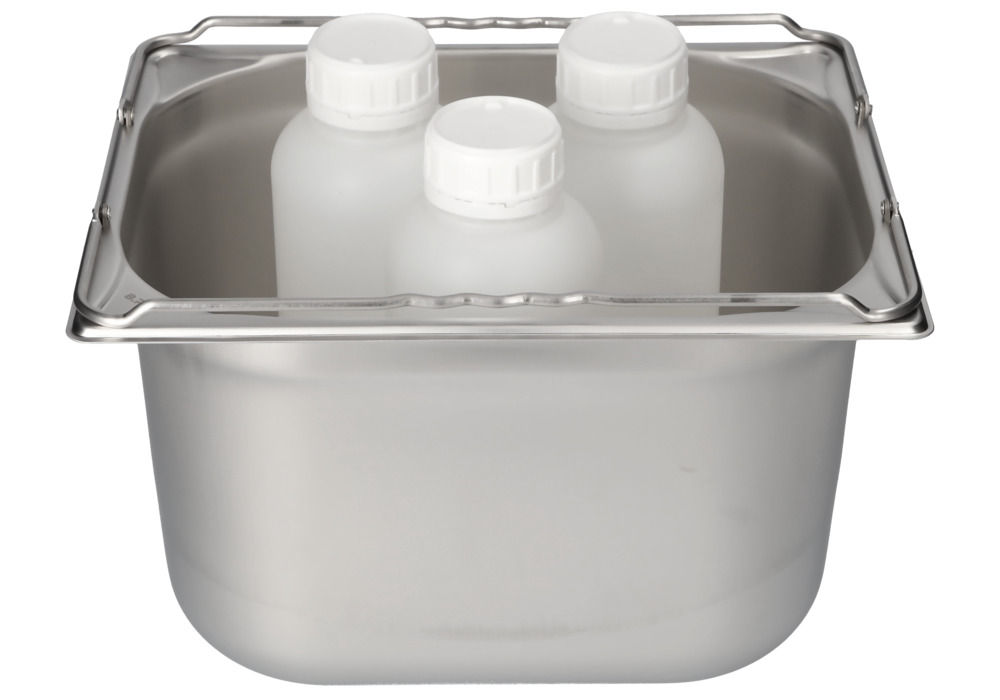 Small container GN-B 1/2-200, stainless steel, with handle, 11.7 litre capacity - 4