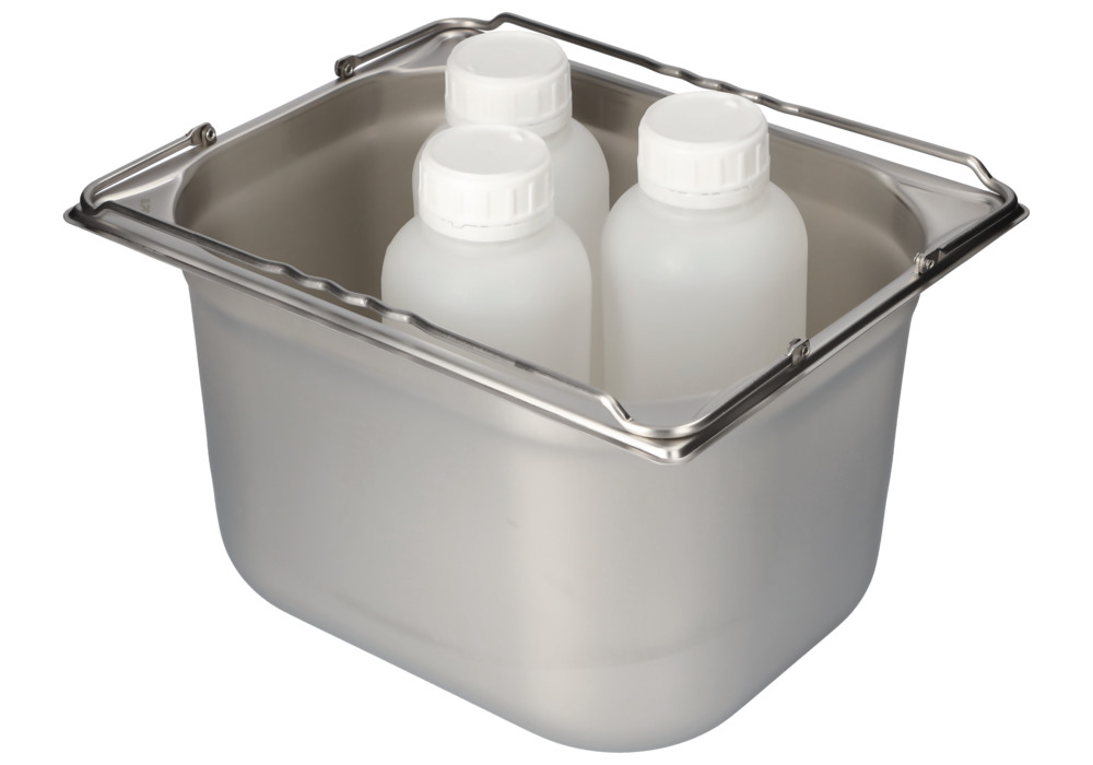Small container GN-B 1/2-200, stainless steel, with handle, 11.7 litre capacity - 7