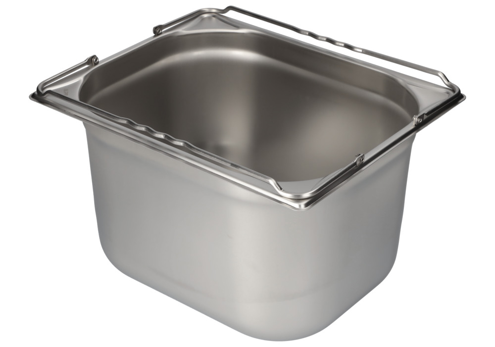 Small container GN-B 1/2-200, stainless steel, with handle, 11.7 litre capacity - 8