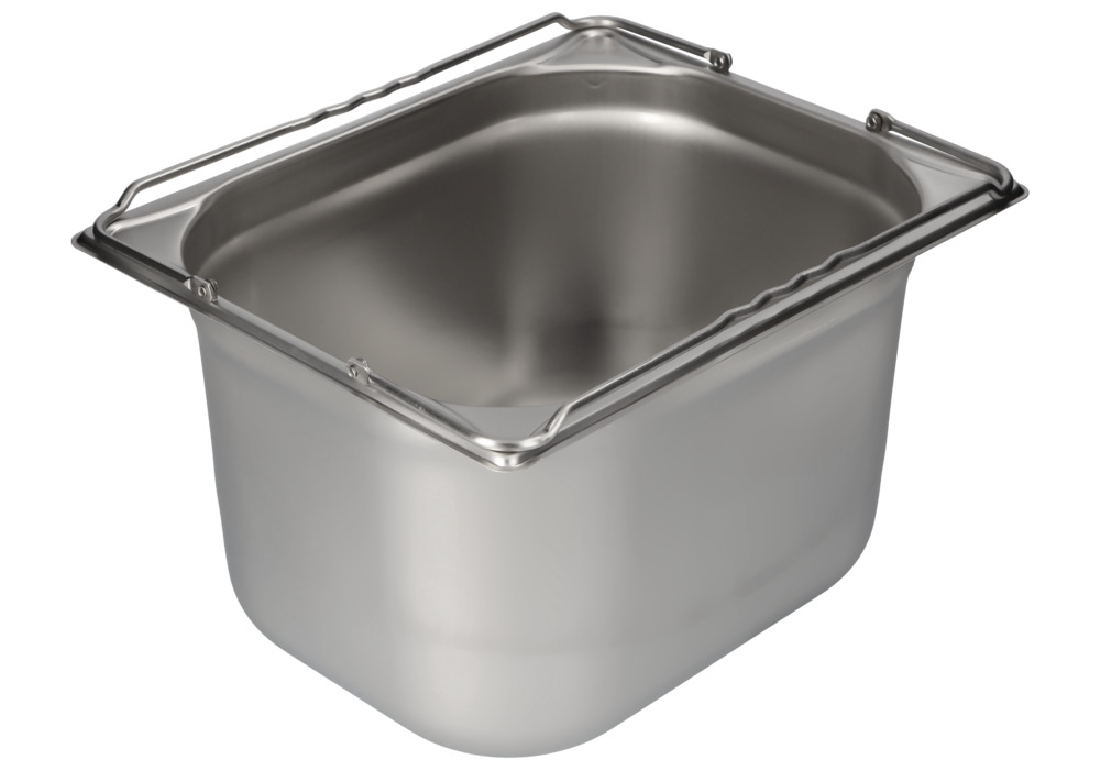 Small container GN-B 1/2-200, stainless steel, with handle, 11.7 litre capacity - 5