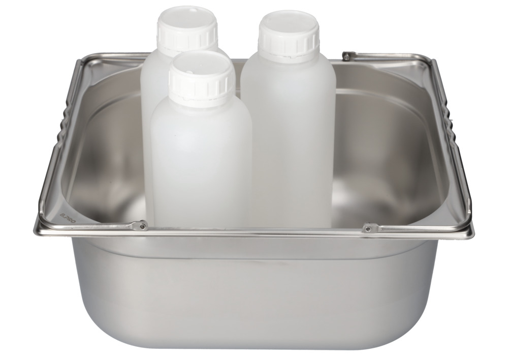 Small container GN-B 2/3-150, stainless steel, with handle, 12.7 litre capacity - 11