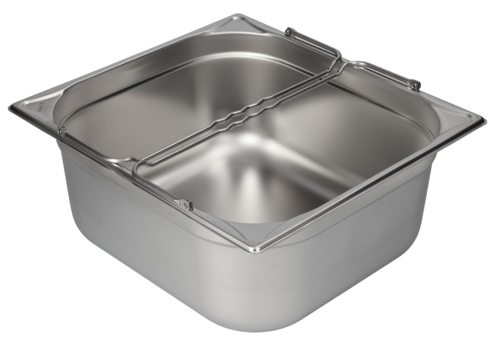 Small container GN-B 2/3-150, stainless steel, with handle, 12.7 litre capacity - 10