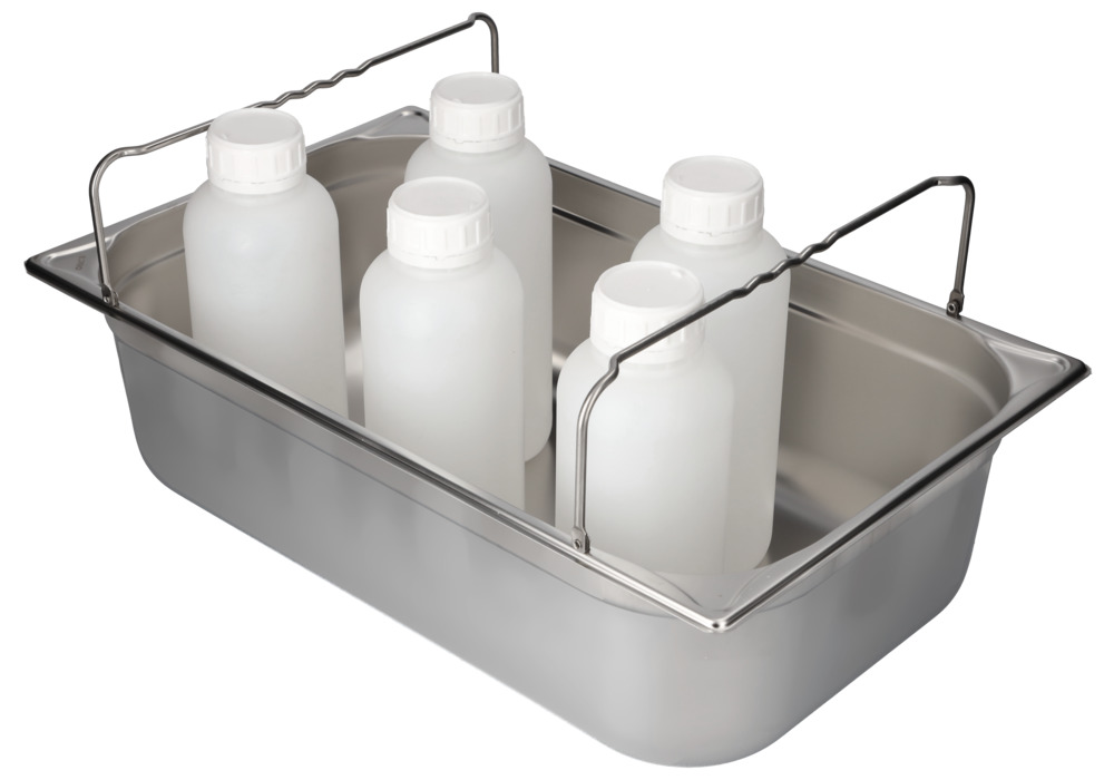 Small container GN-B 1/1-150, stainless steel, with handle, 20 litre capacity - 1