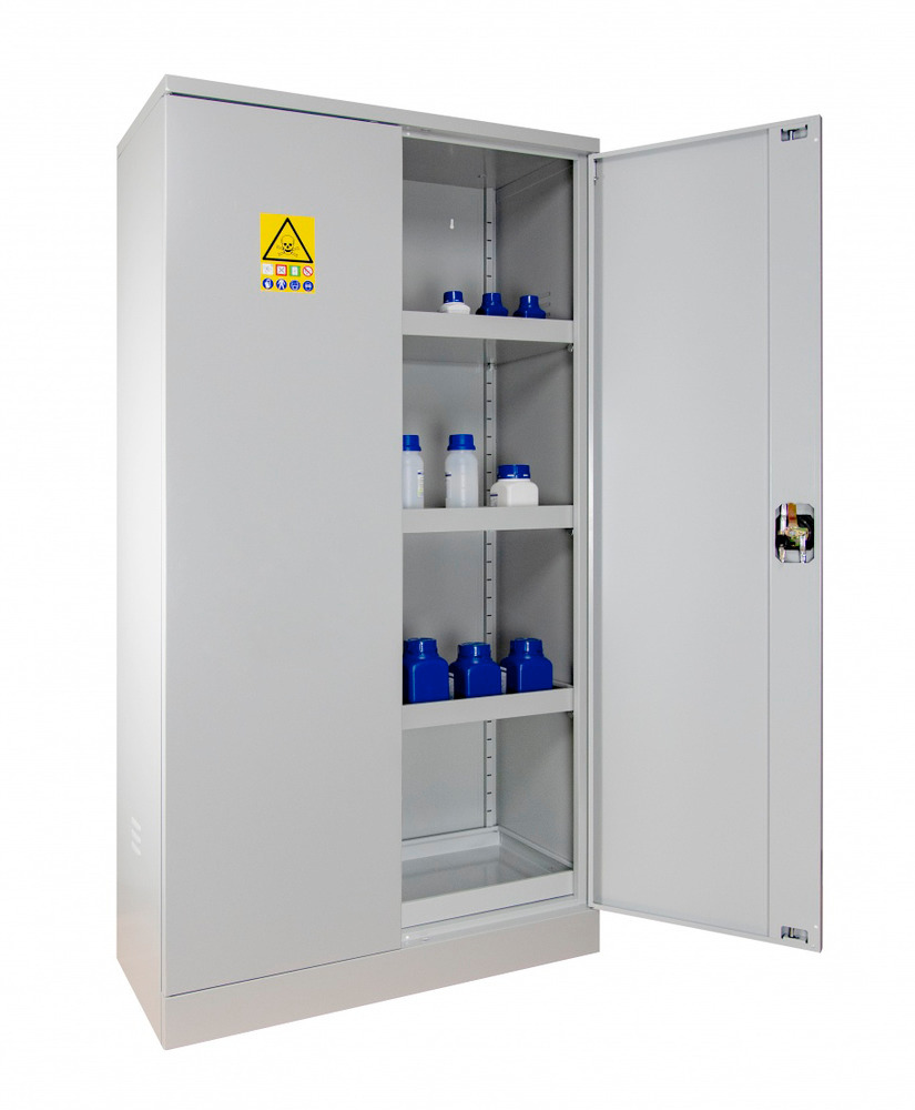 Armoire de sécurité pour le stockage de produits toxiques. 240 L, 2 portes, 920 x 420 x 1800 mm - 1