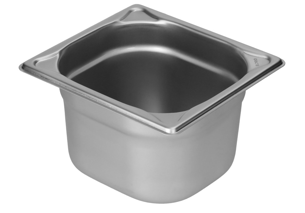 Small container GN 1/6-100, stainless steel, 1.6 litre capacity - 1