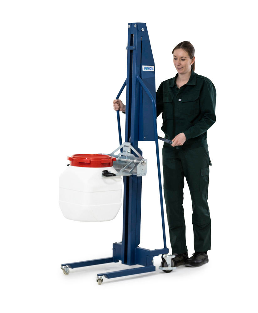 Ergonomic lifter, modularly extendable, pre-installed lifting arms (for containers w. side handles) - 1