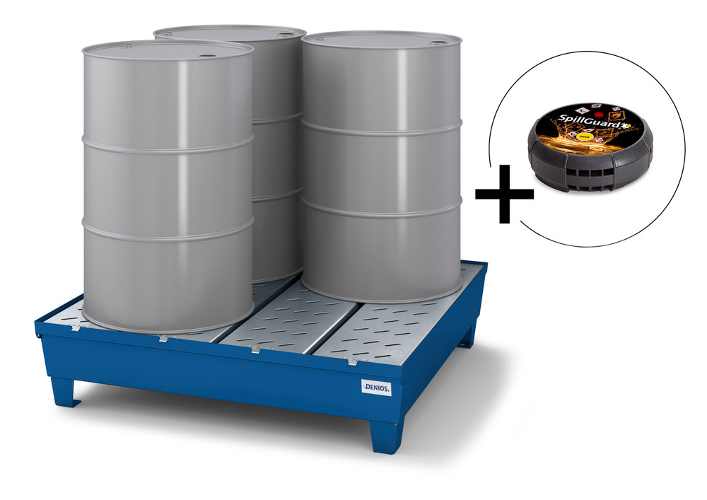 Spill containment pallet 4 drums + Leak alarm Combo - 5