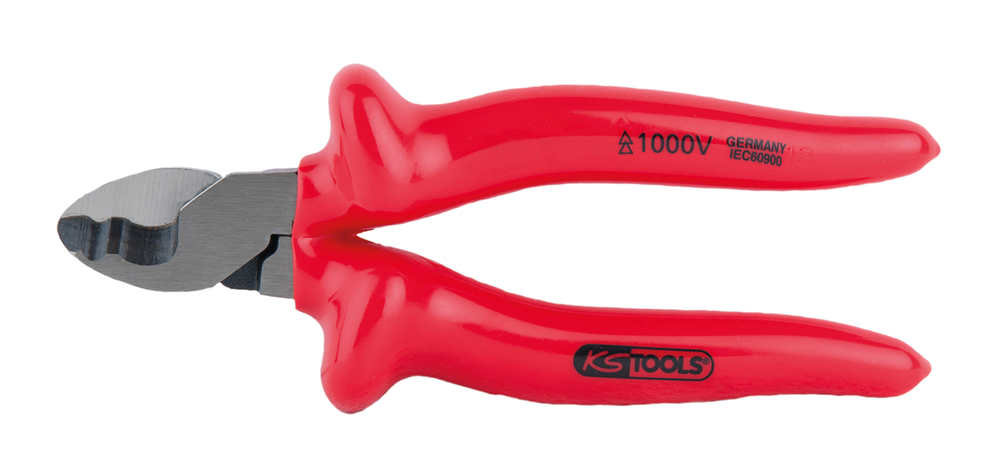 KS Tools Einhand-Kabelschere, 1000 V, 165 mm, Tauchisolierung - 1
