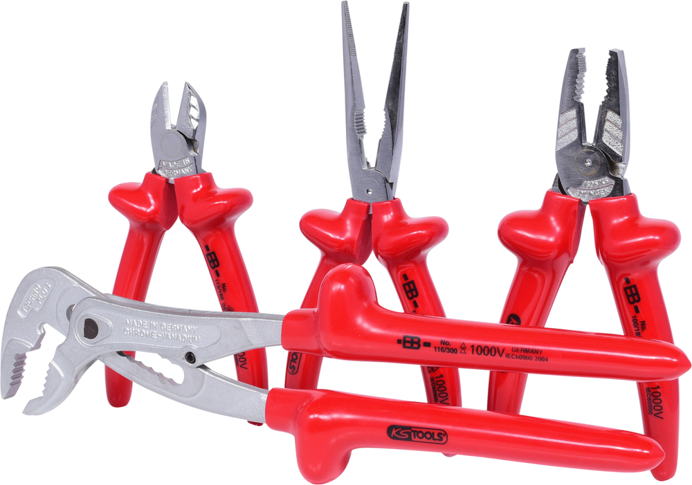 KS Tools pliers set, 1000 V, variant 1, dip insulation - 1