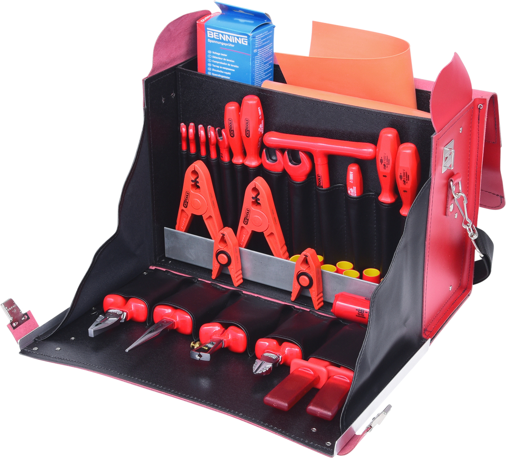 KS Tools Elektriker-Werkzeugsatz, 1000 V, 36-teilig, Rinderlederkoffer, Tauchisolierung - 1