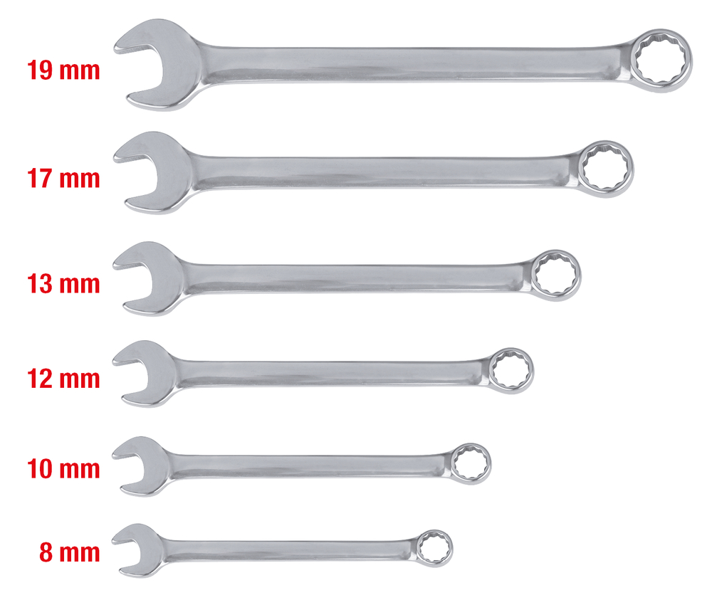 KS Tools ringnøglesæt, rustfrit stål, 6 dele, vinklet, rustfri og syrefast - 2