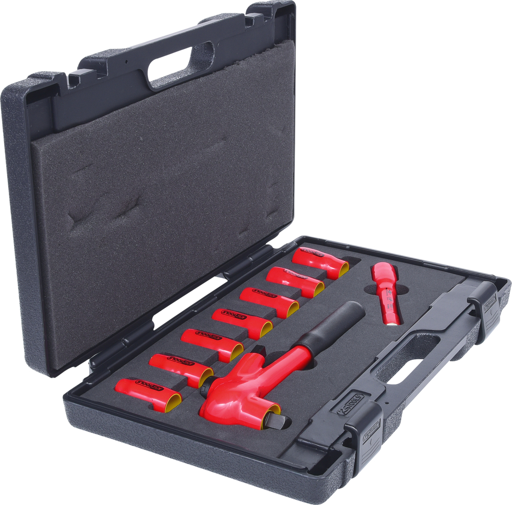 KS Tools 1/2" Steckschlüssel-Set, 1000 V, 10 - 21 mm, 9-teilig, mit Knarre + Nüssen, Tauchisolierung - 4