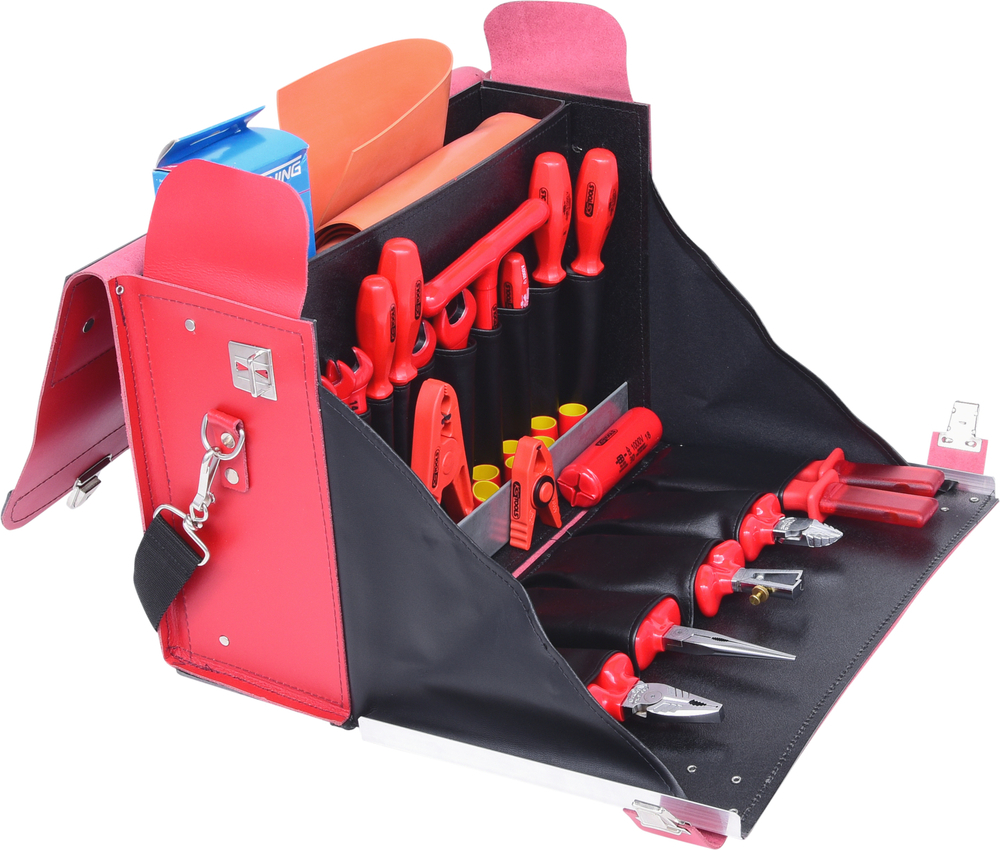 KS Tools electrician's tool box, 1000 V, 36 pieces, cowhide case, dip insulation - 4
