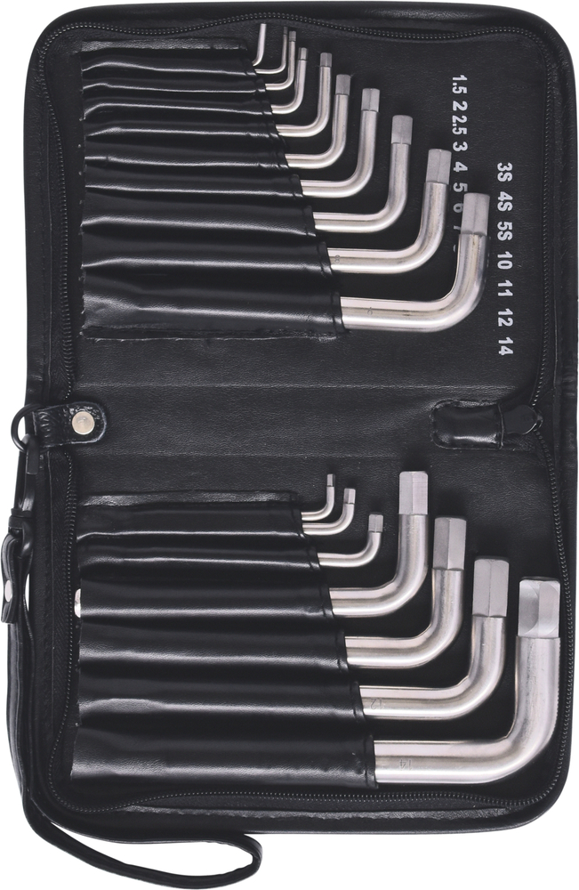 Sada imbusových klíčů KS Tools, titanové, 17 kusů, 1,5 - 14 mm, šestihranné, extrémně lehké - 5