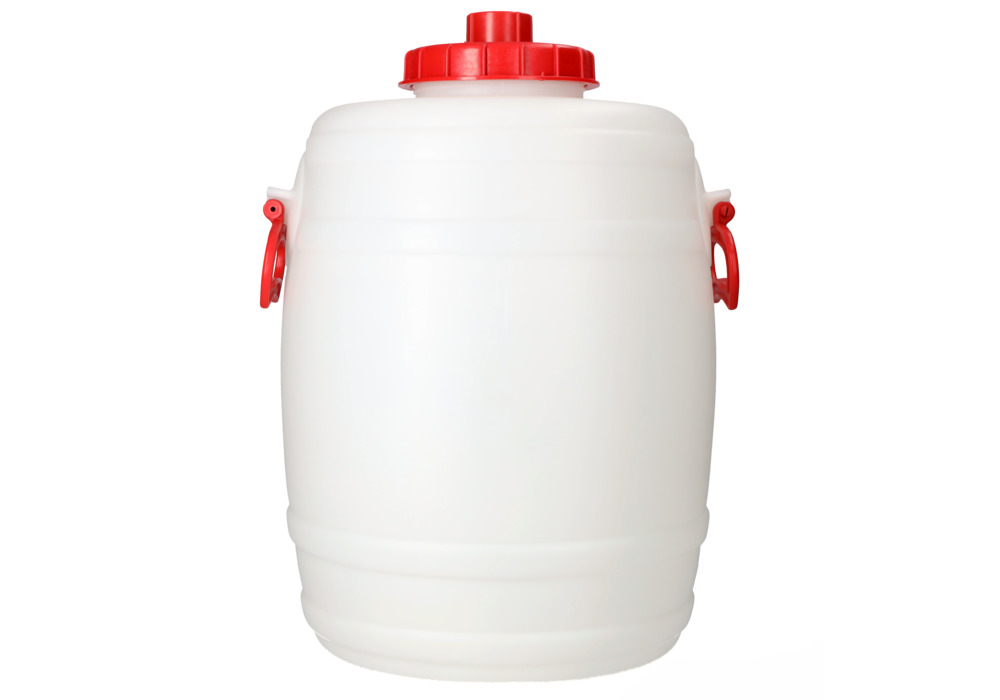 Plastfat med avtappningskran, volym 30 liter - 5