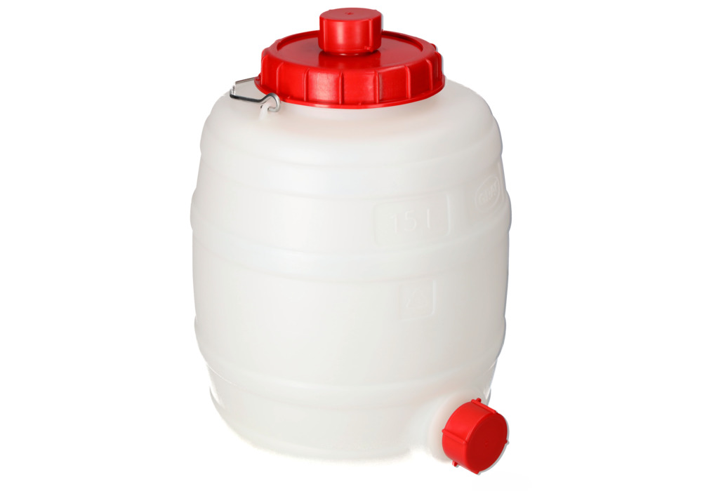 Kunststoff-Fass mit Auslaufhahn, 15 Liter Volumen - 11