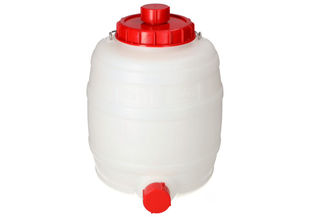 Kunststoff-Fass mit Auslaufhahn, 15 Liter Volumen - 6