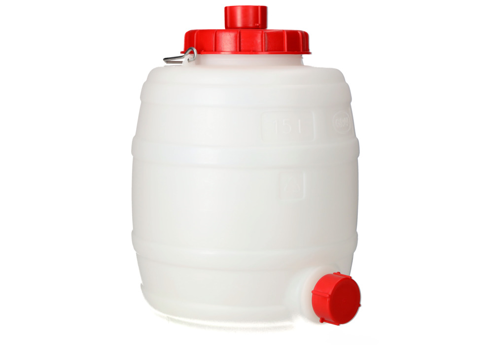 Kunststoff-Fass mit Auslaufhahn, 15 Liter Volumen - 7