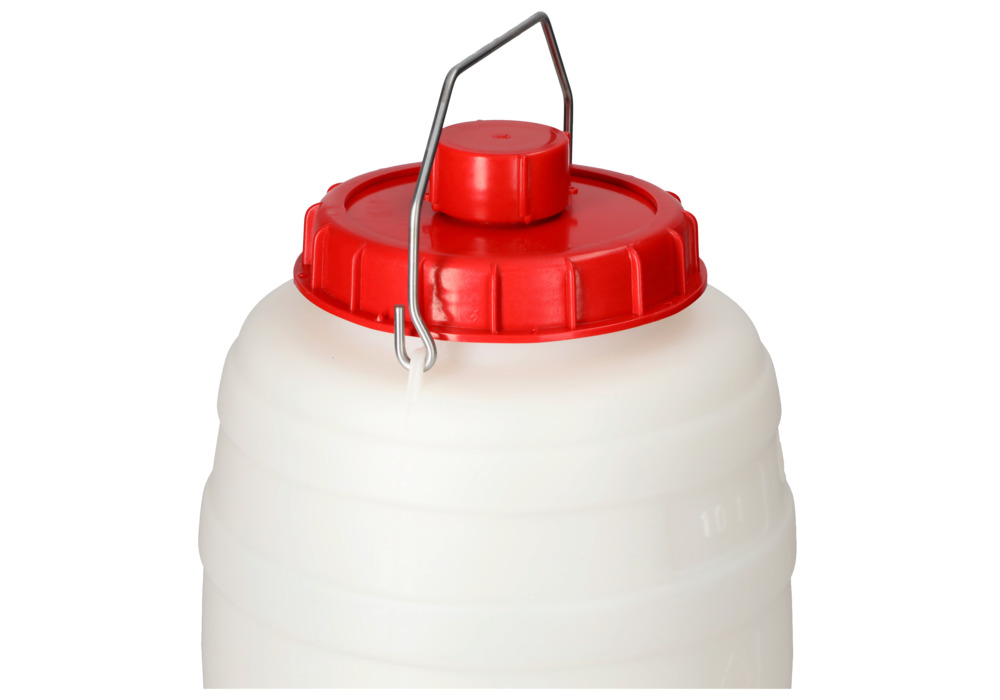 Kunststoff-Fass mit Auslaufhahn, 10 Liter Volumen - 12