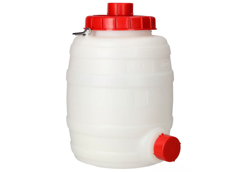 Kunststoff-Fass mit Auslaufhahn, 10 Liter Volumen - 7