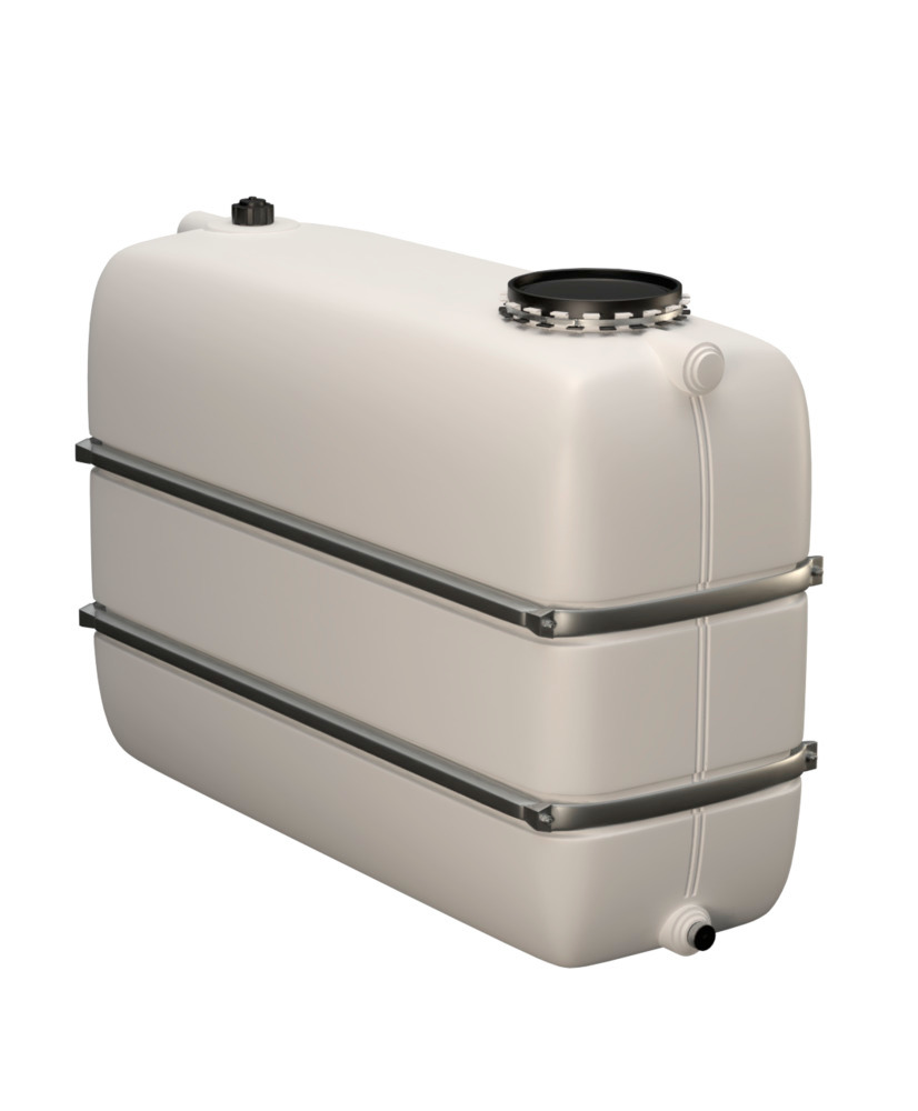 Industrial tank, 1650 litre capacity, clear - 1