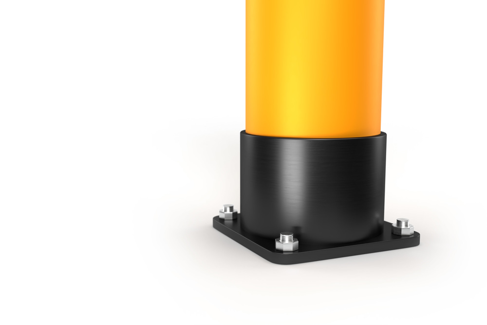 Rammschutz-Poller aus Kunststoff, Höhe 900 mm, gelb - 1