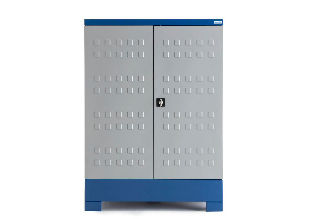 Box de stockage SteelSafe D4, avec portes, pour 4 fûts sur palette Chimie, 440 l - 3