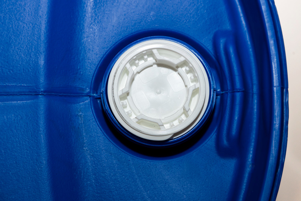 Bidão de plástico para químicos, tampa de rosca de 3/4'' e 2'', azul, 220 litros - 2