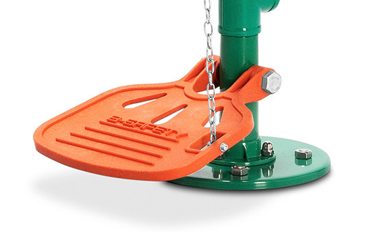 Foot pedal for eye showers, plastic, orange, BR 870370 - 1